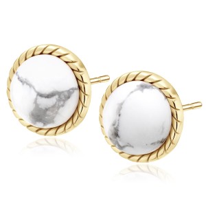 Cercei argint placati cu aur galben cu piatra alba DiAmanti Z2031EG_HW-DIA (Argint 925‰ 2,5 g.)